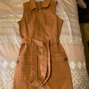 Tan Denim Dress